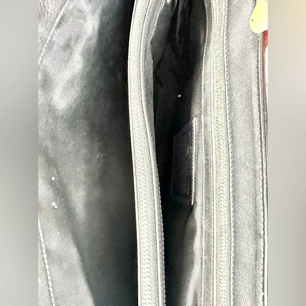 Coach Vintage Metro 5307 Black Leather Large Laptop Briefcase Bag Lock Keys